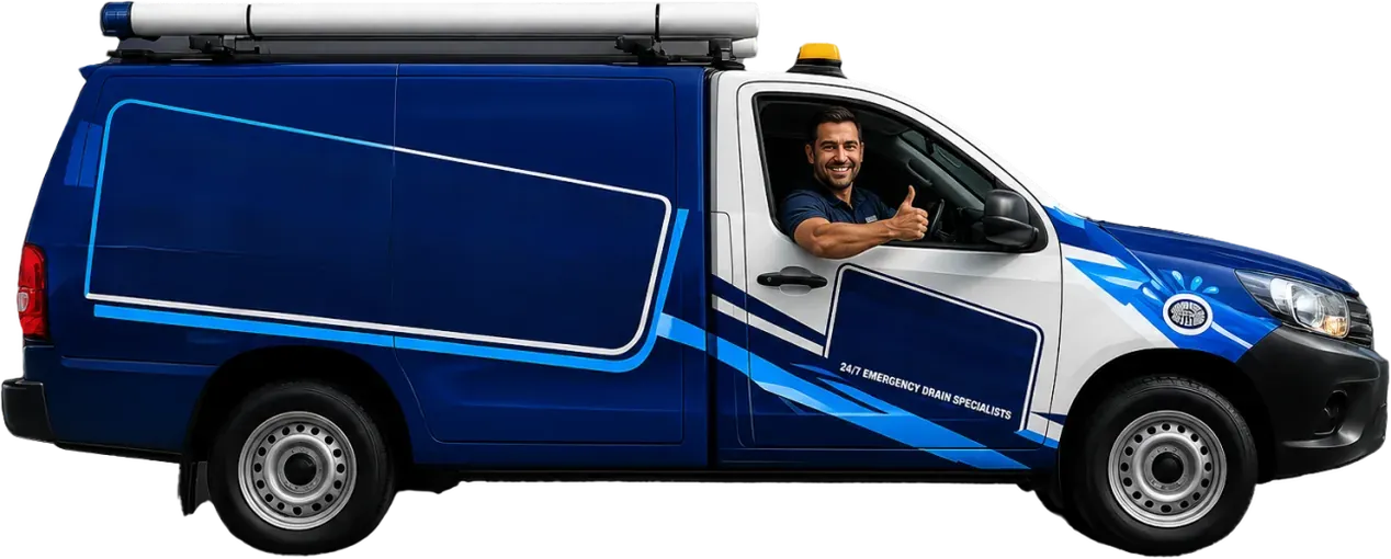A licensed the Northern Beaches plumber heading out in the service van